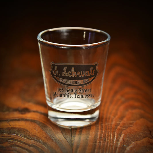 A. Schwab Clear Shot Glass with Logo