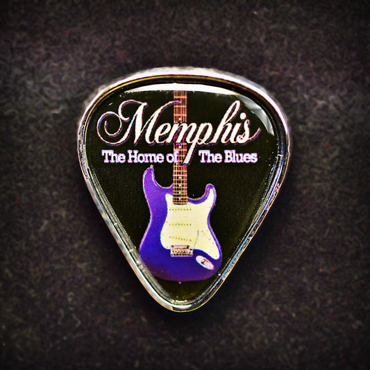 Memphis Guitar Pick Lapel Pin