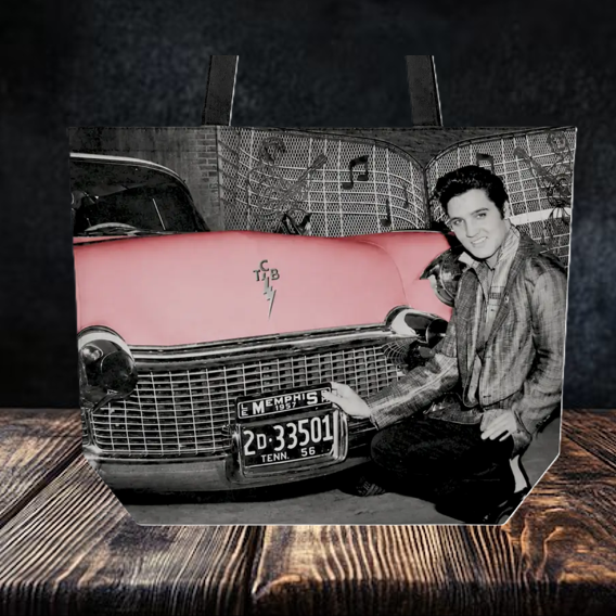Elvis Tote Bags with Car