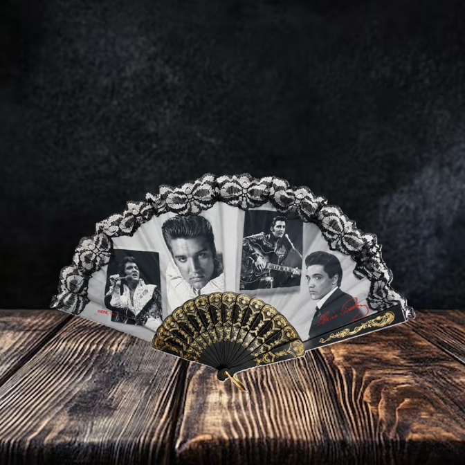 Elvis Hand Fan - Frames With Letter