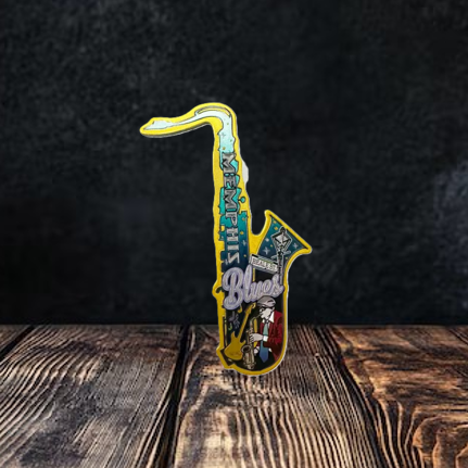 Memphis Blues Saxophone Magnet