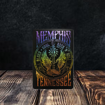 Memphis Guitar with Wings Magnet