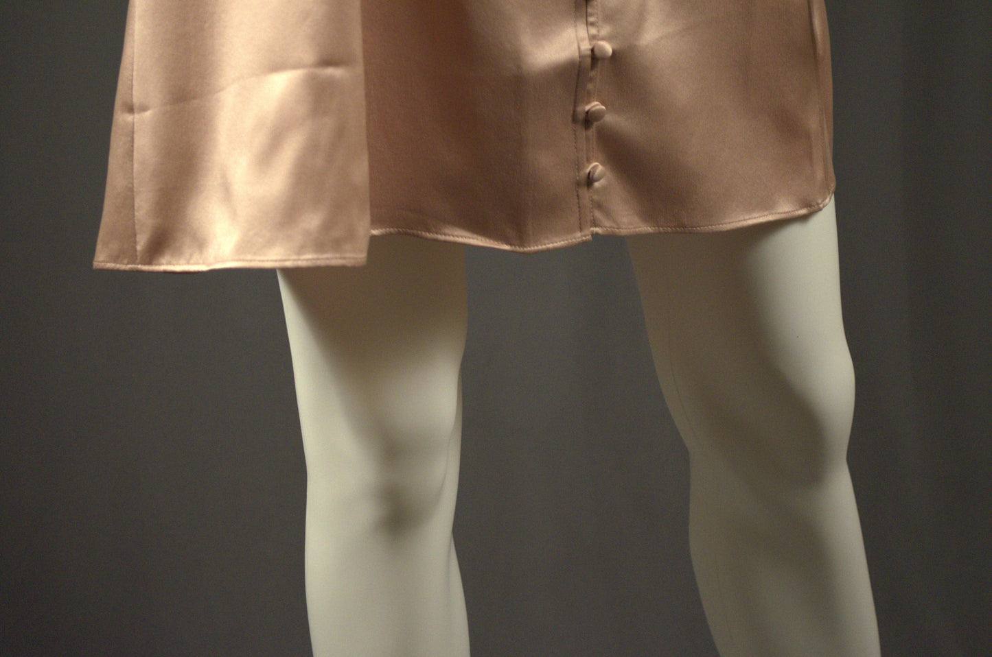 Short Button Down Gown Dusty Rose