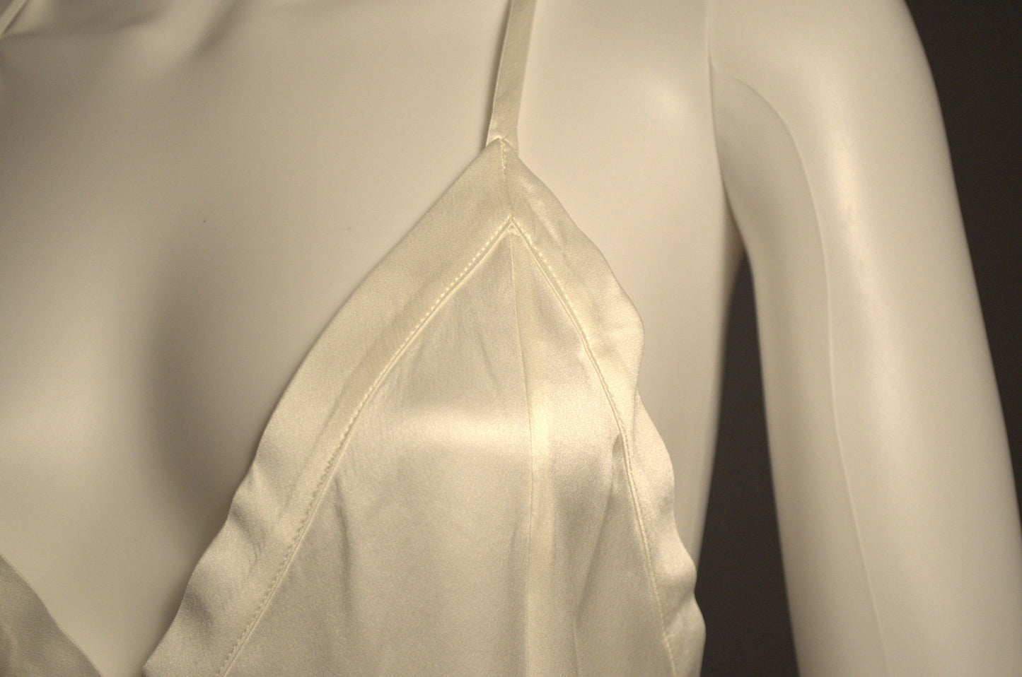 Short Button Down Gown Ivory