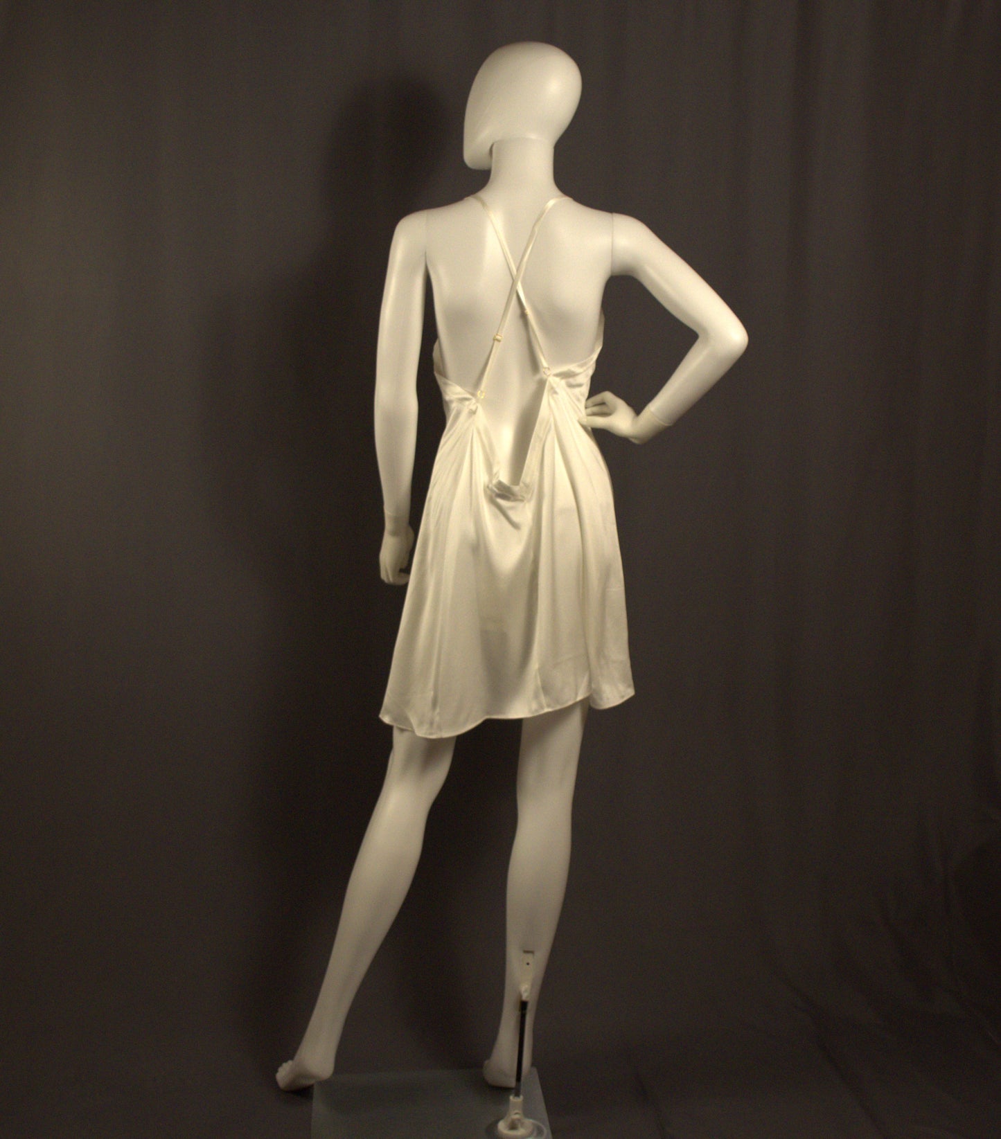 Short Button Down Gown Ivory