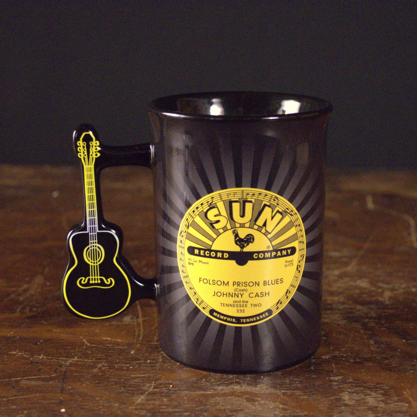 Johnny Cash Sun Studios Guitar Handle Mug