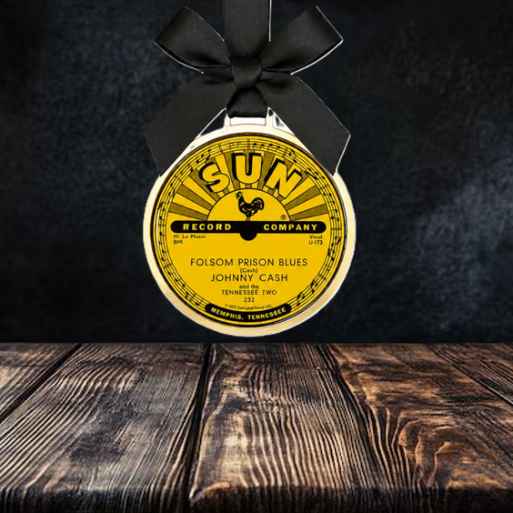 Sun Record Ornament Johnny Cash Folsom