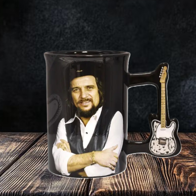 Waylon Jennings Guitar Handle Mug