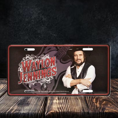 Waylon Jennings License Plate