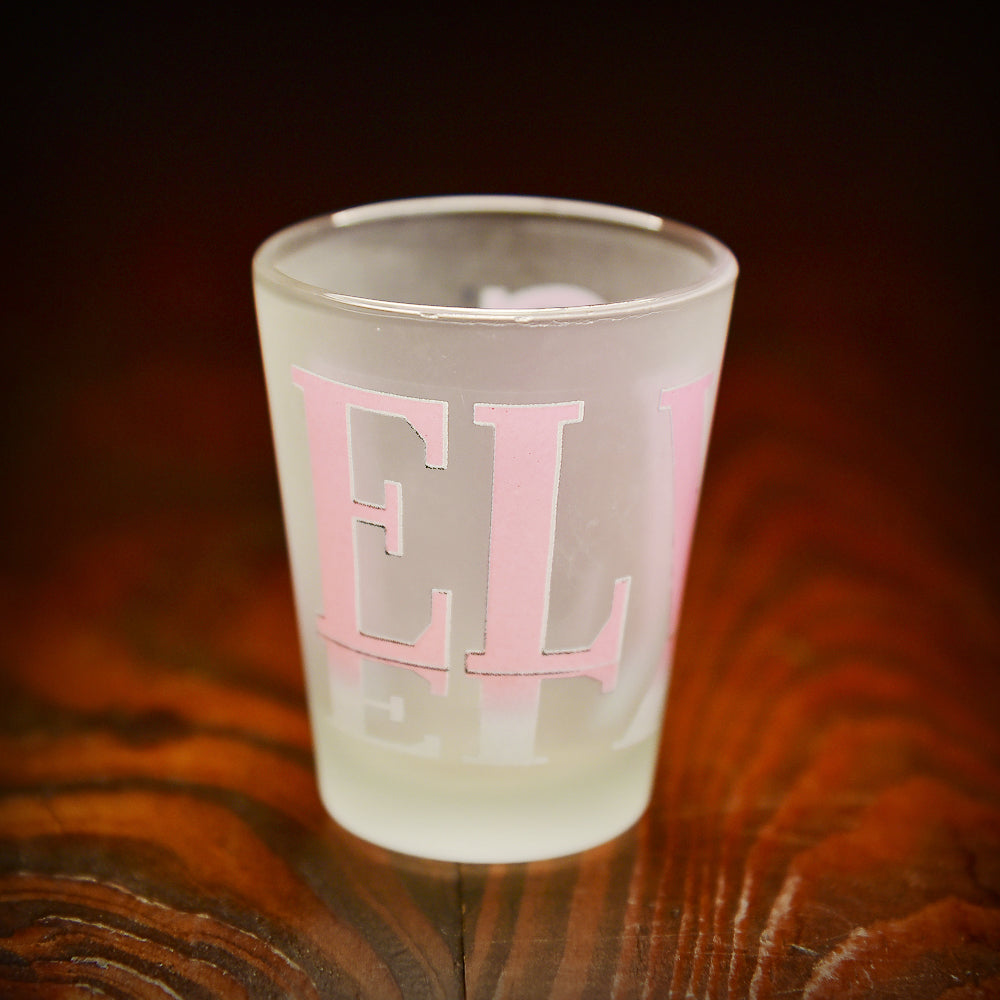 Elvis Caddy Frosted Shot Glass