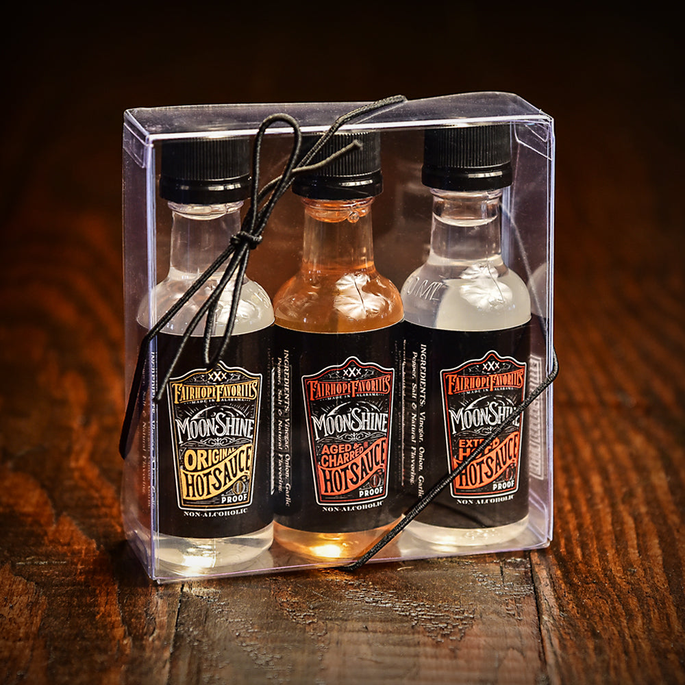 Moonshine Hot Sauce, Mini Bottle 3-Pack