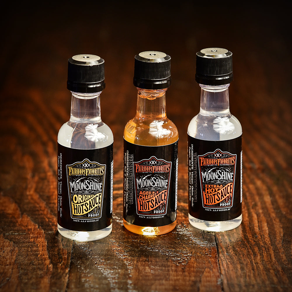Moonshine Hot Sauce, Mini Bottle 3-Pack