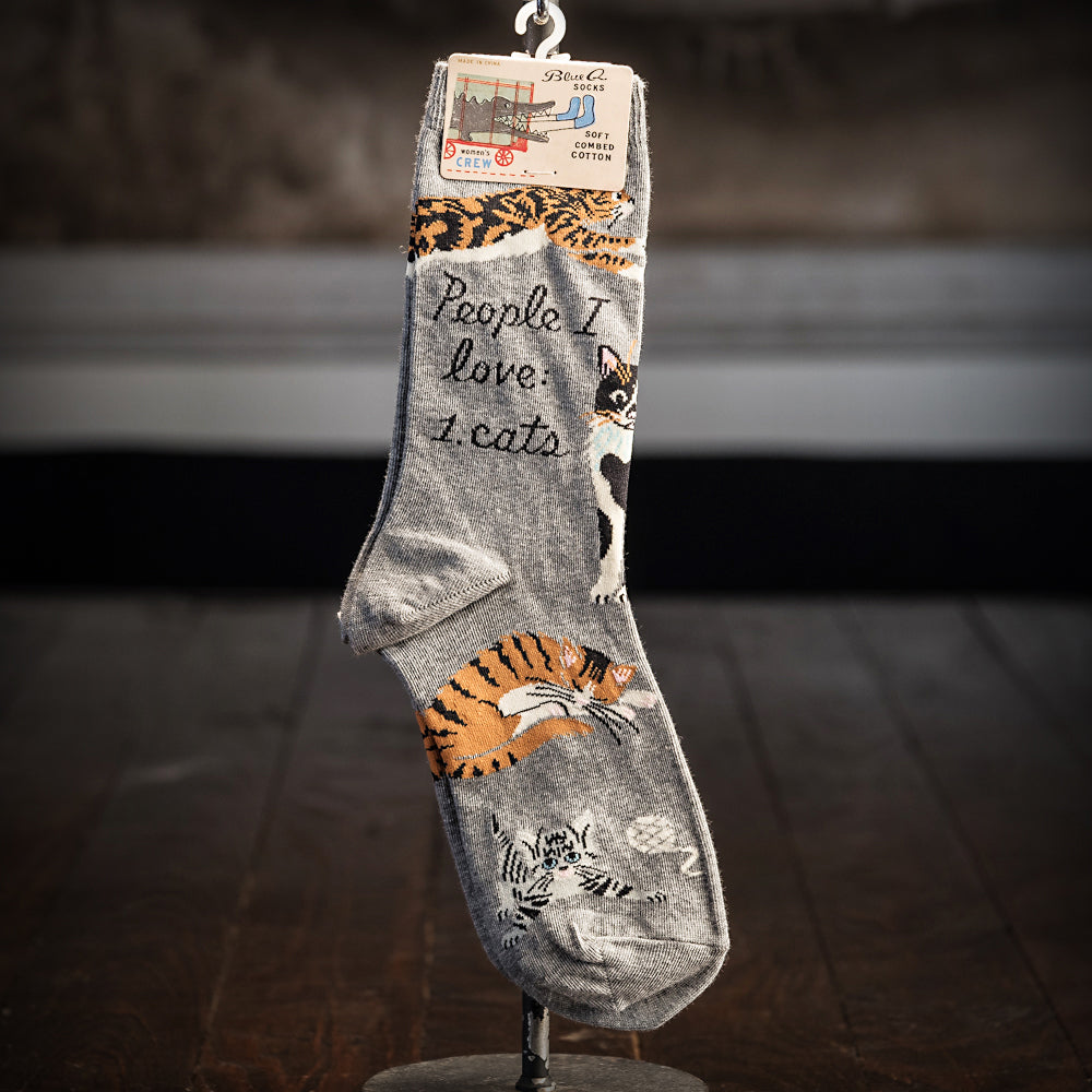 Blue Q Novelty Socks -- People I Love: Cats