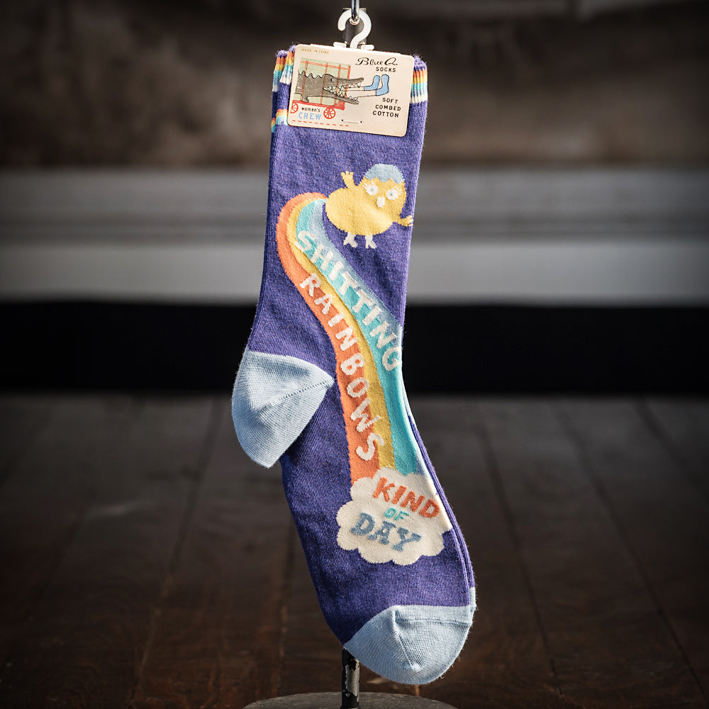 Blue Q Novelty Socks -- Sh*tting Rainbows