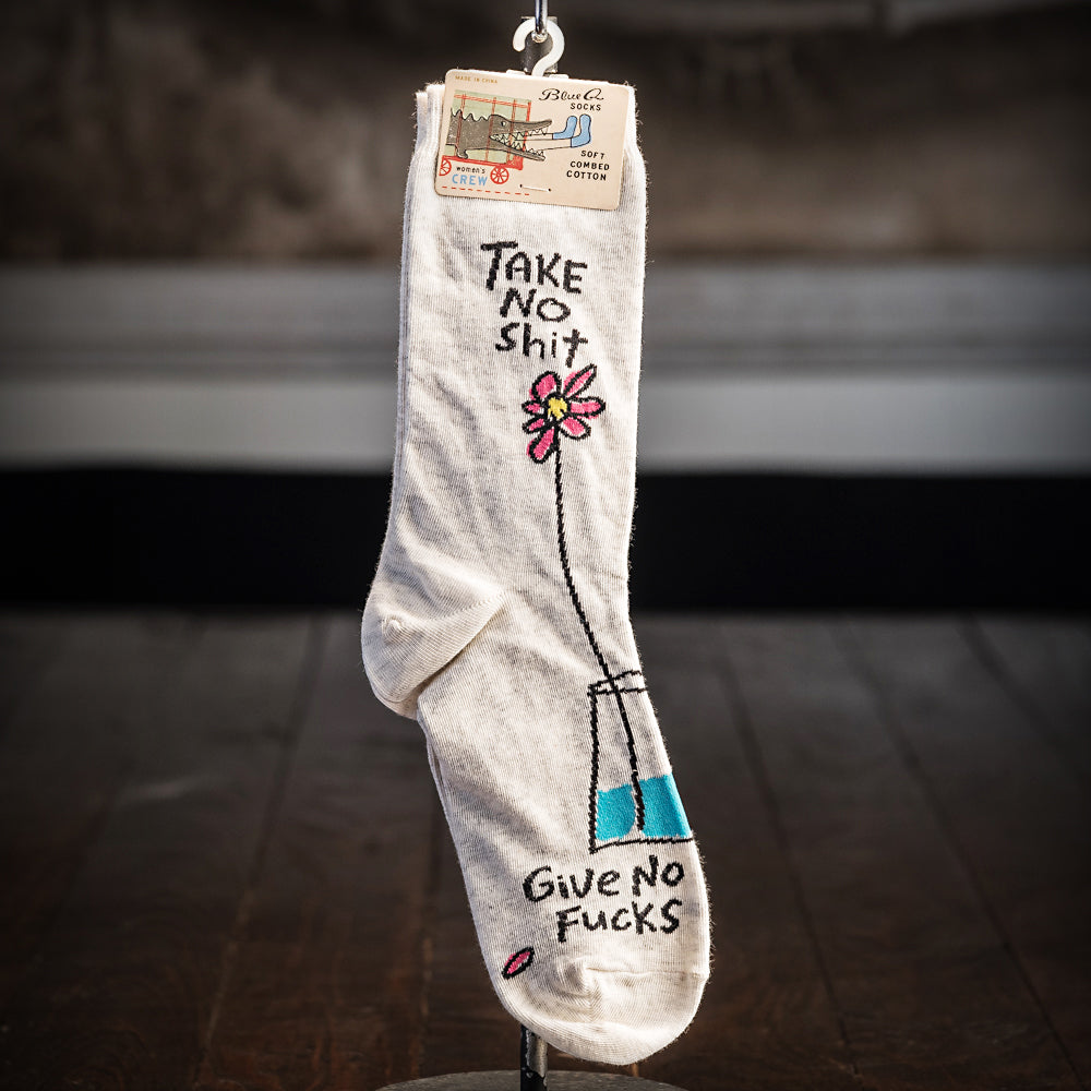 Blue Q Novelty Socks -- Take No Sh*t