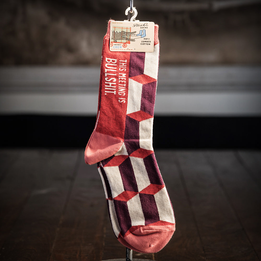 Blue Q Novelty Socks -- This Meeting Is B*llsh*t