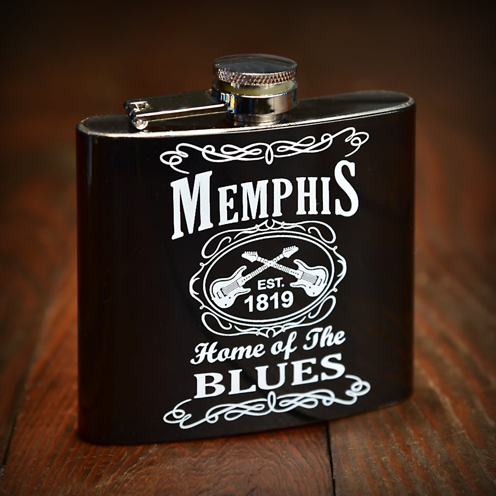 Memphis Black / White Flask