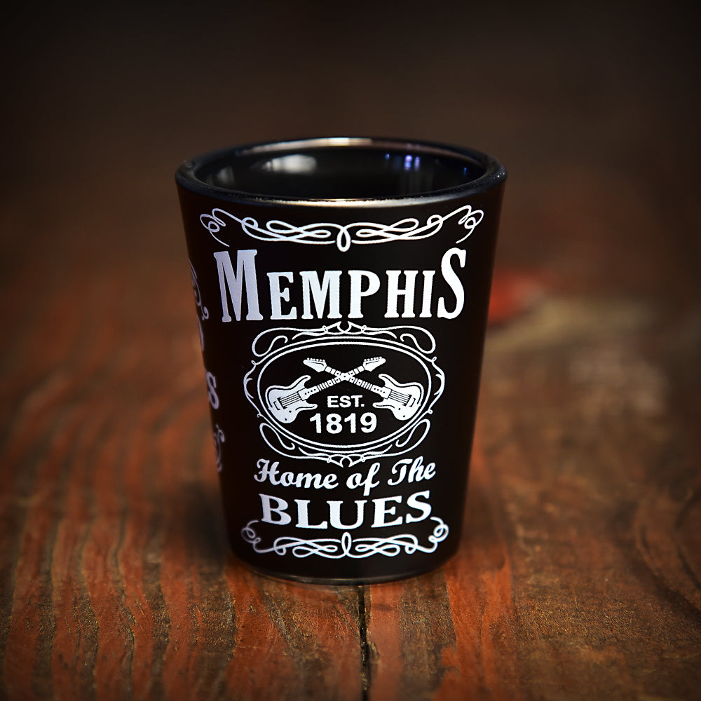 Black & White Home of the Blues Shot Glass