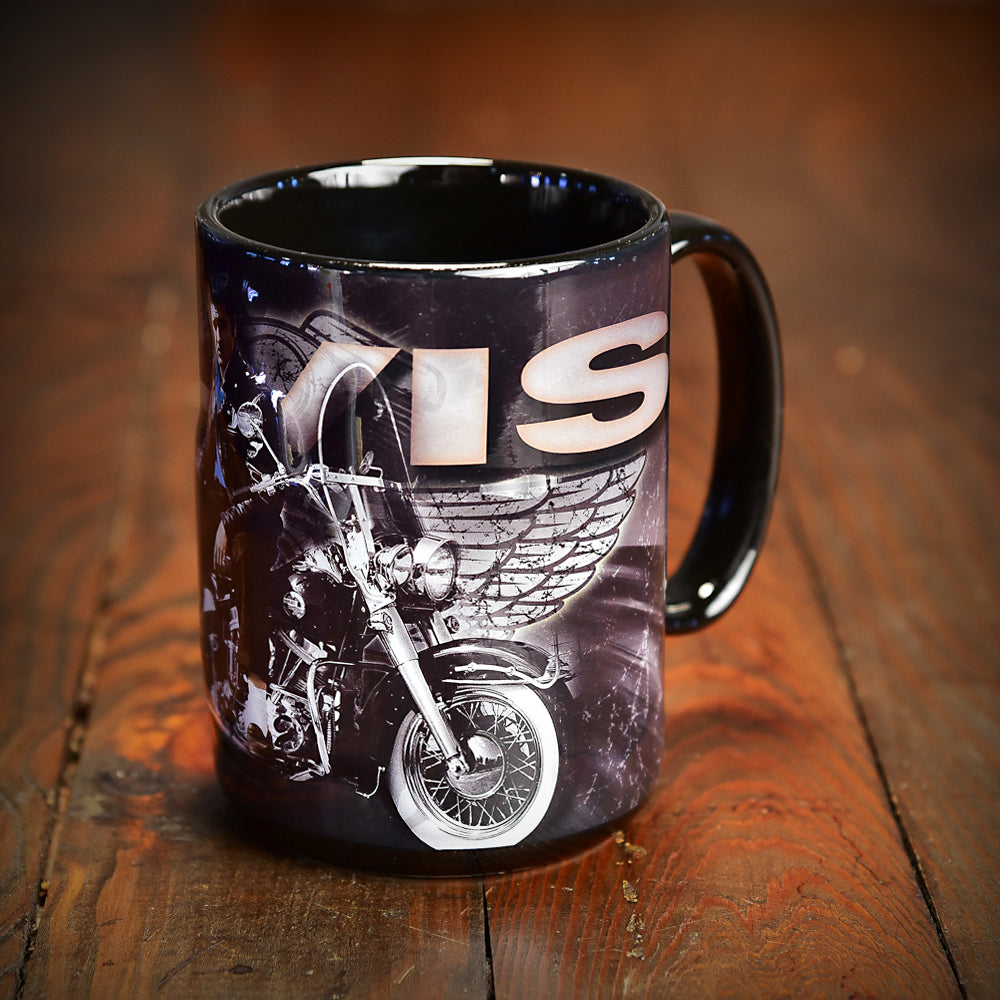 Elvis Motorcycle with Wings Mug