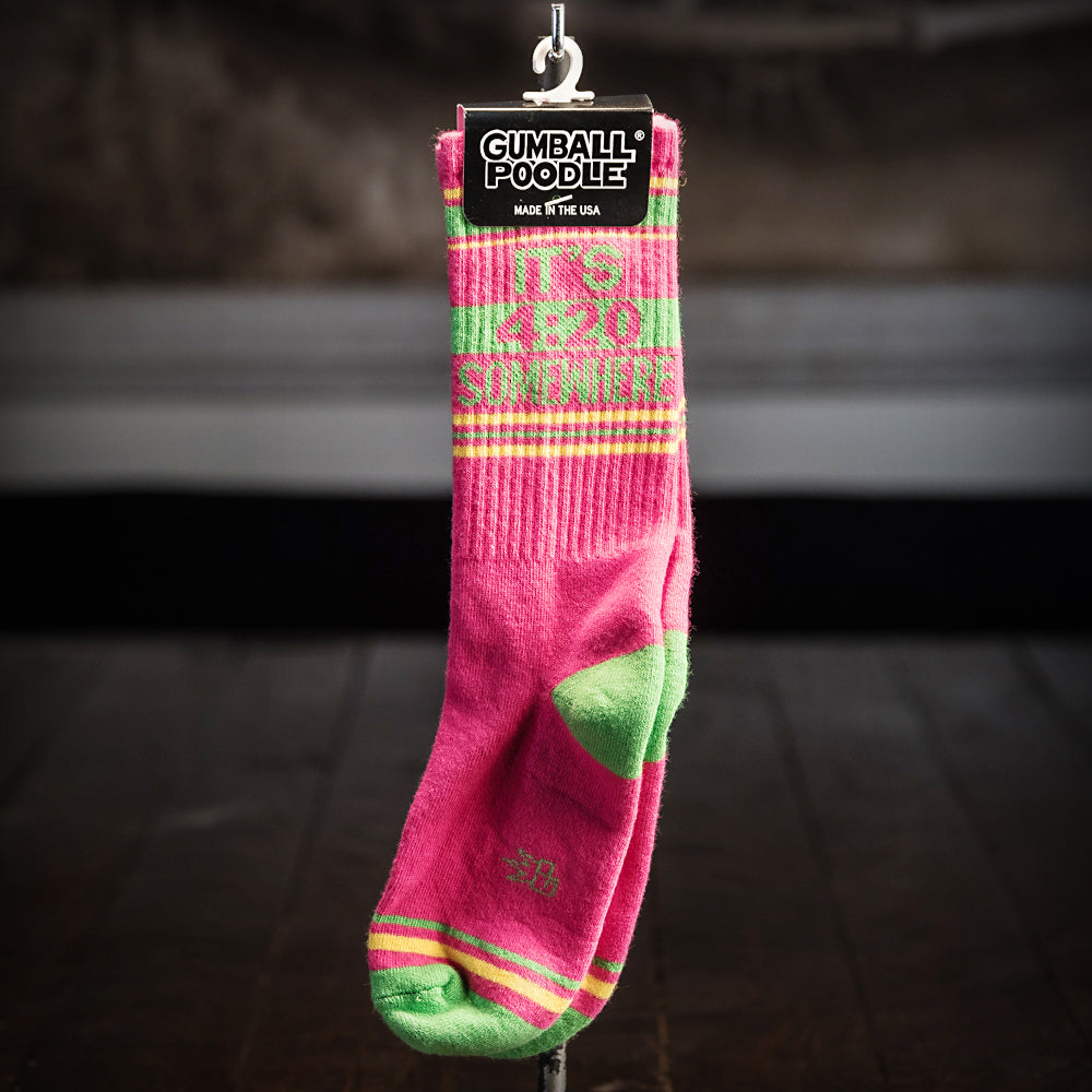 Gumball Poodle Socks -- It's 4:20 Somewhere
