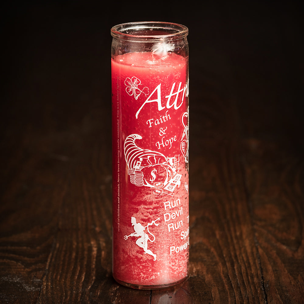 7-Day Single Color Screened Candle, Attraction