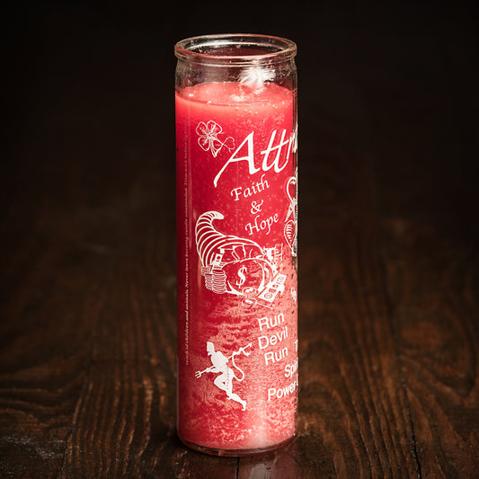 7-Day Single Color Screened Candle, Attraction