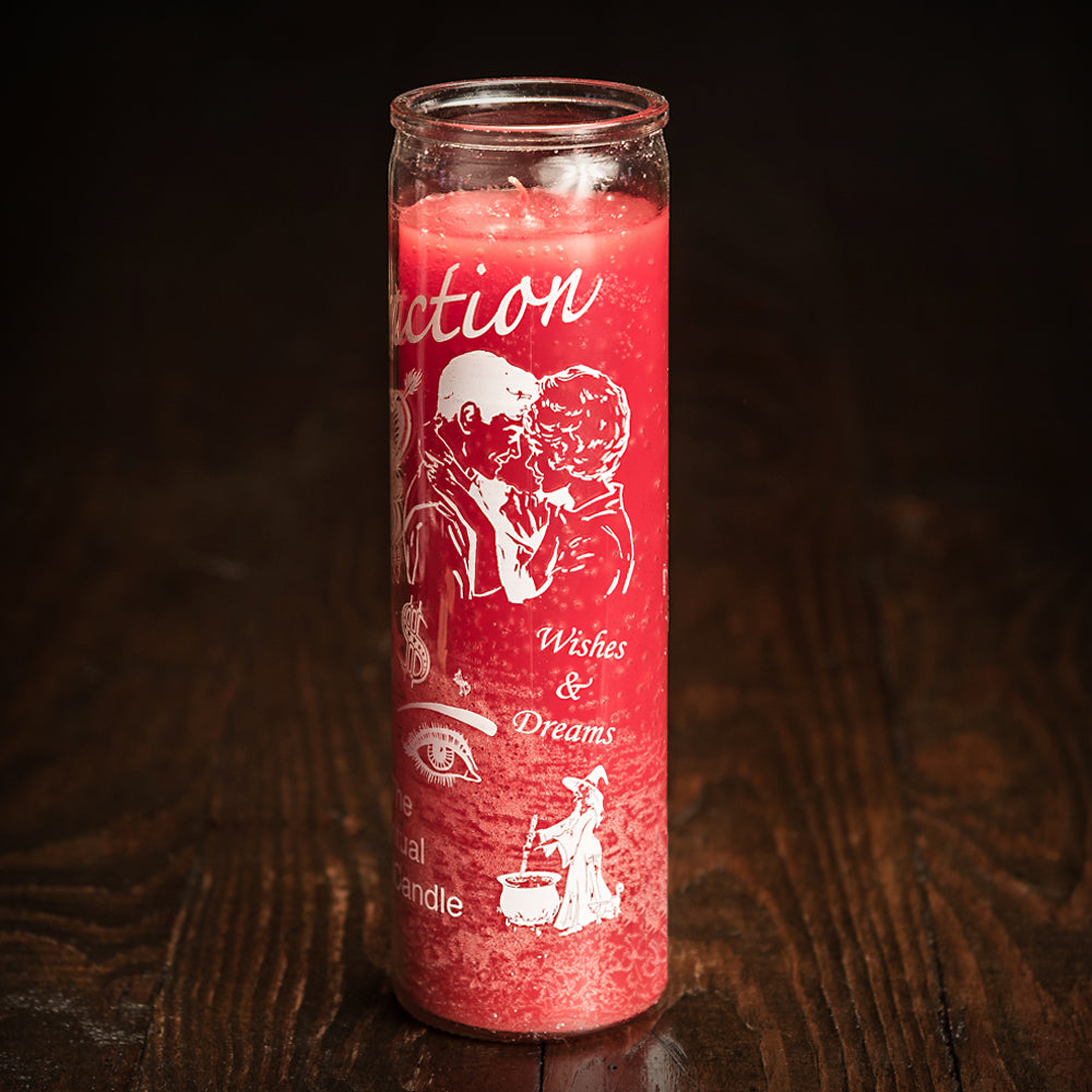7-Day Single Color Screened Candle, Attraction