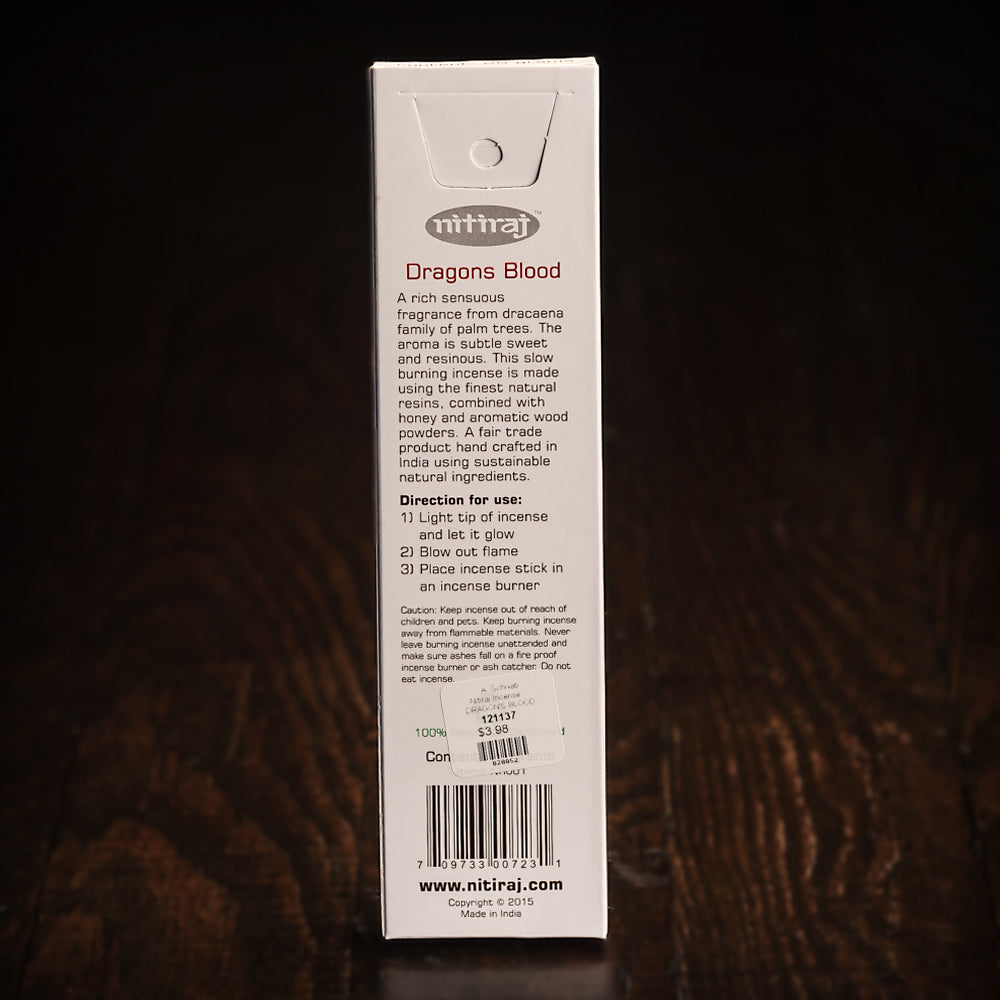 25g Nitiraj Incense, Dragon's Blood