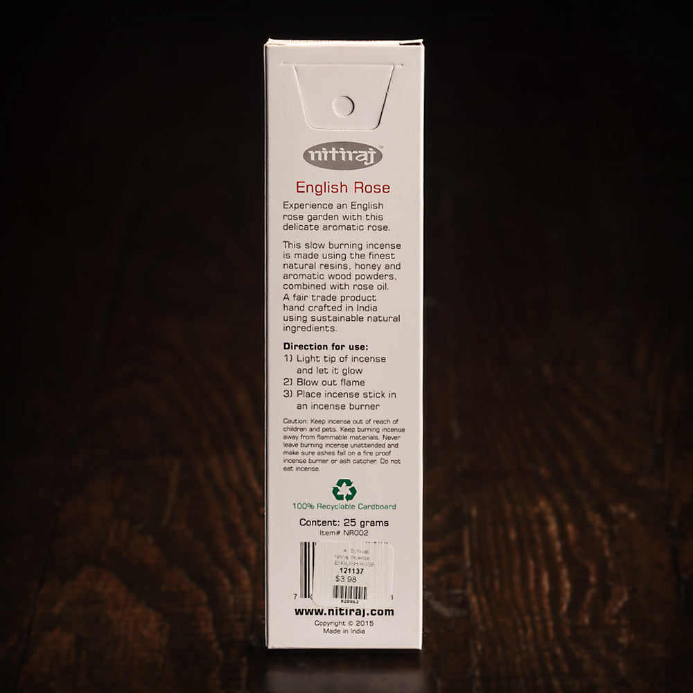 25g Nitiraj Incense, English Rose