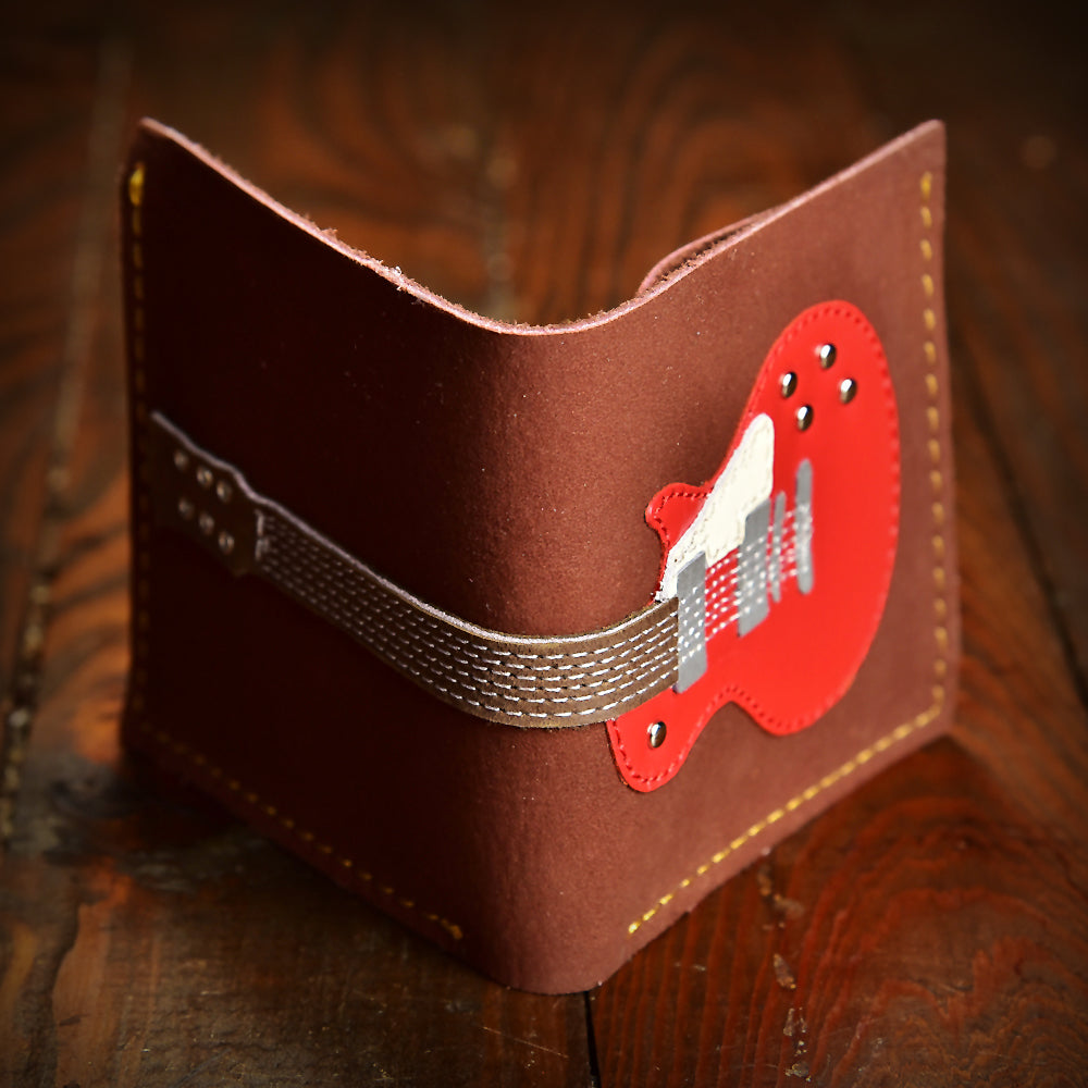 Red Single Electric Guitar Wallet