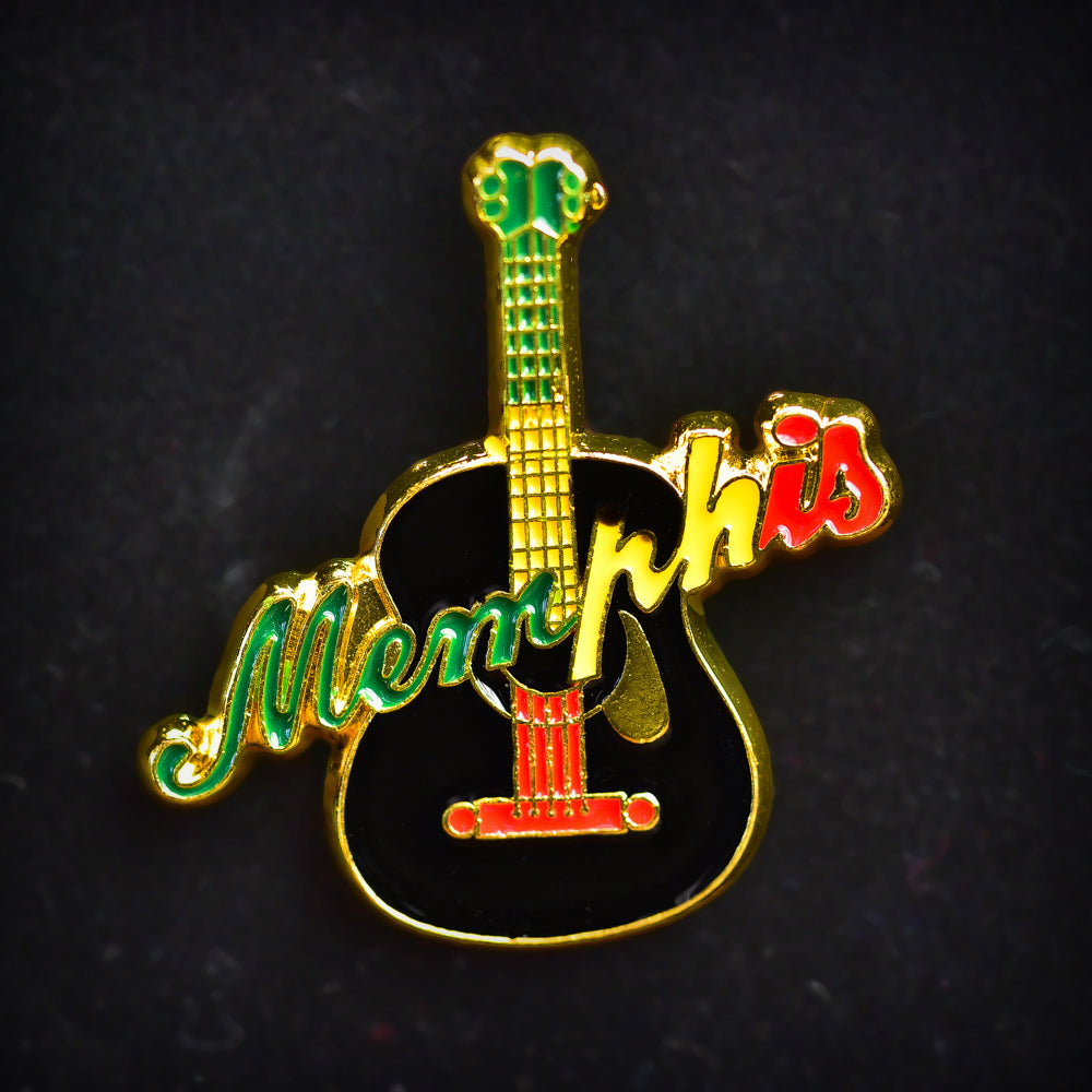 Memphis Guitar Lapel Pin