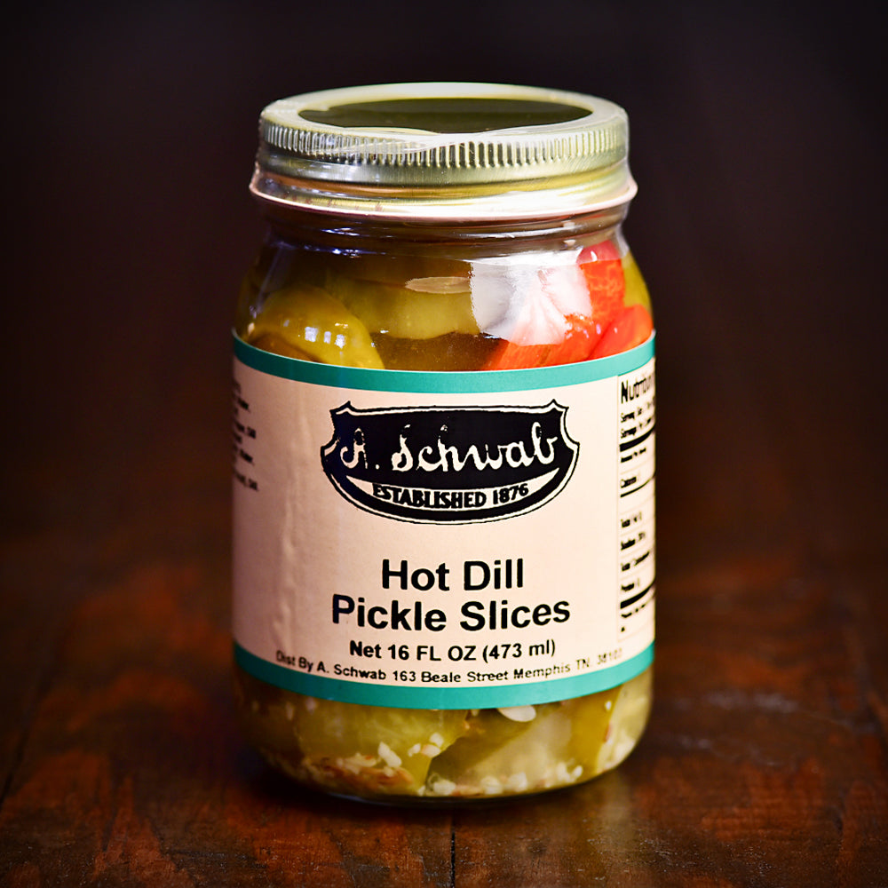 Hot Dill Pickle Slices 16oz aschwab