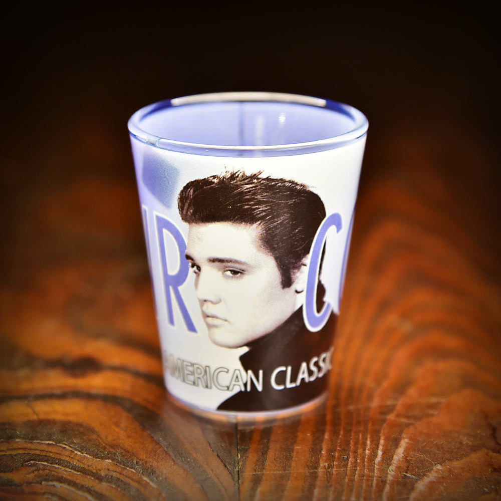 Elvis Blue Sweater Shot Glass