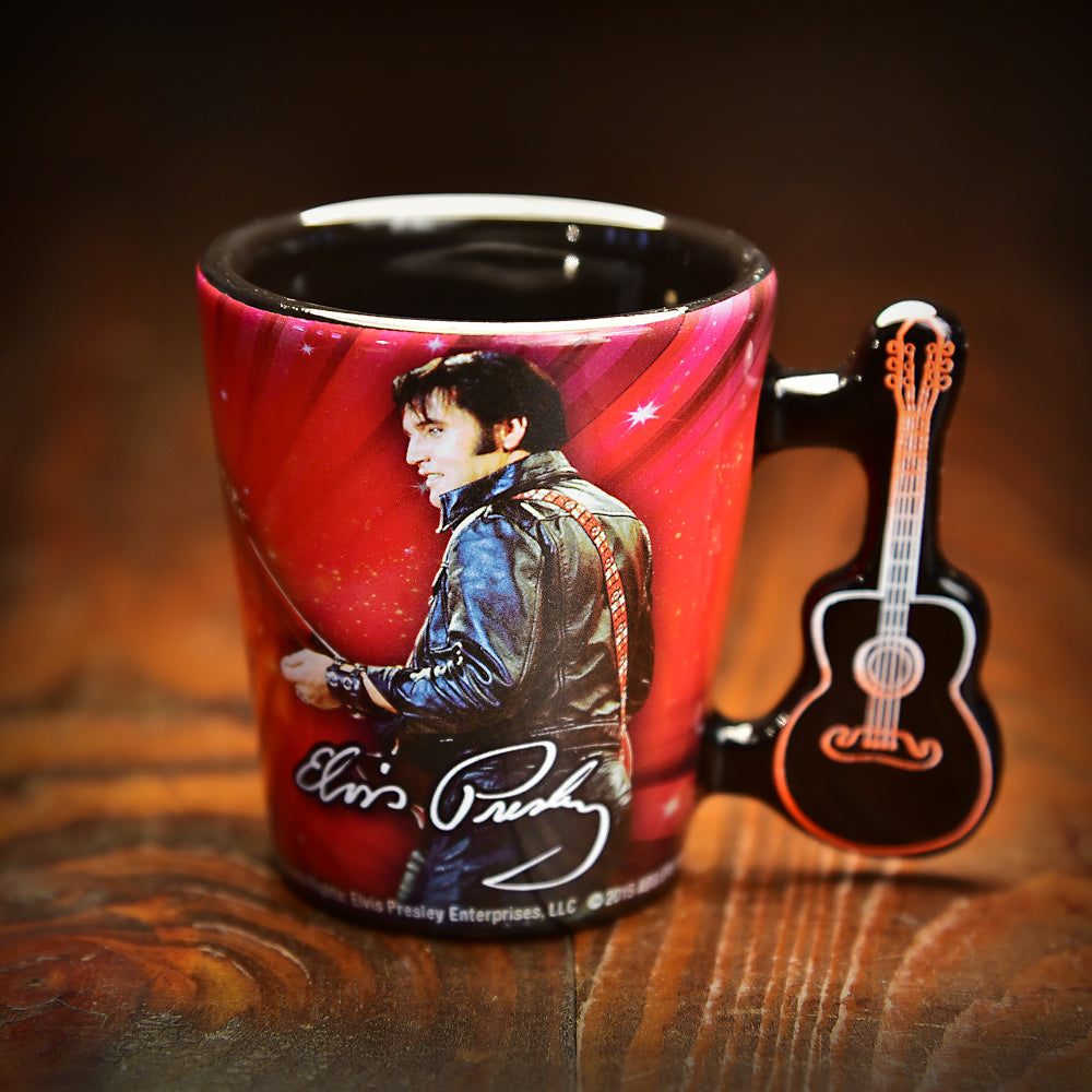 Elvis '68 Shot Glass with Guitar Handle