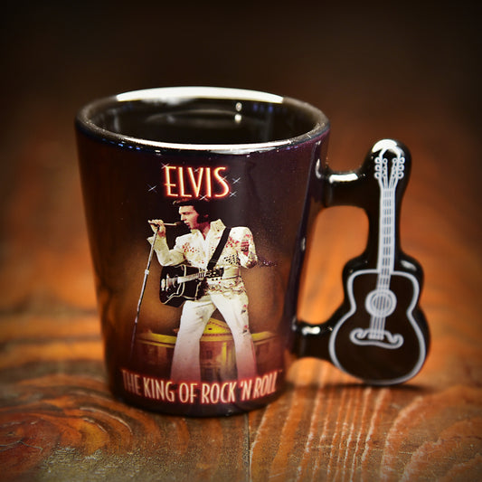 Elvis Standing with Guitar Handle Shot Glass