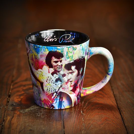 Elvis Collage Latte Mug