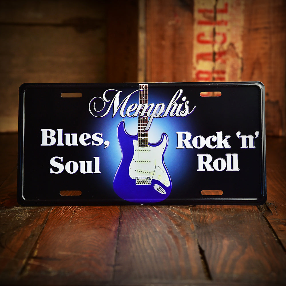 Memphis Guitar License Plate