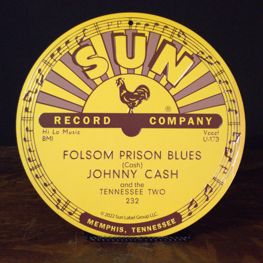Johnny Cash "Folsom Prison Blues" Sun Studios Metal Sign
