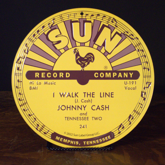 Johnny Cash "I Walk the Line" Sun Studios Metal Sign