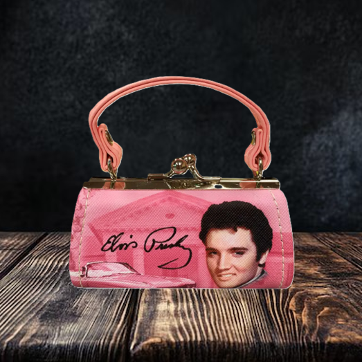 Elvis Mini Purse Pink with Guitars