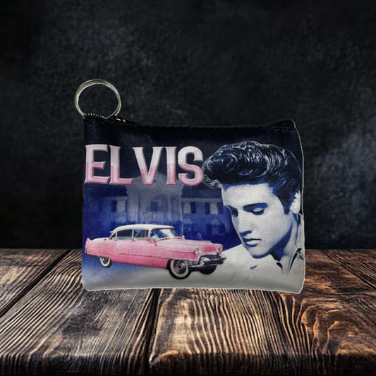 Elvis Coin Purse Pink Caddy
