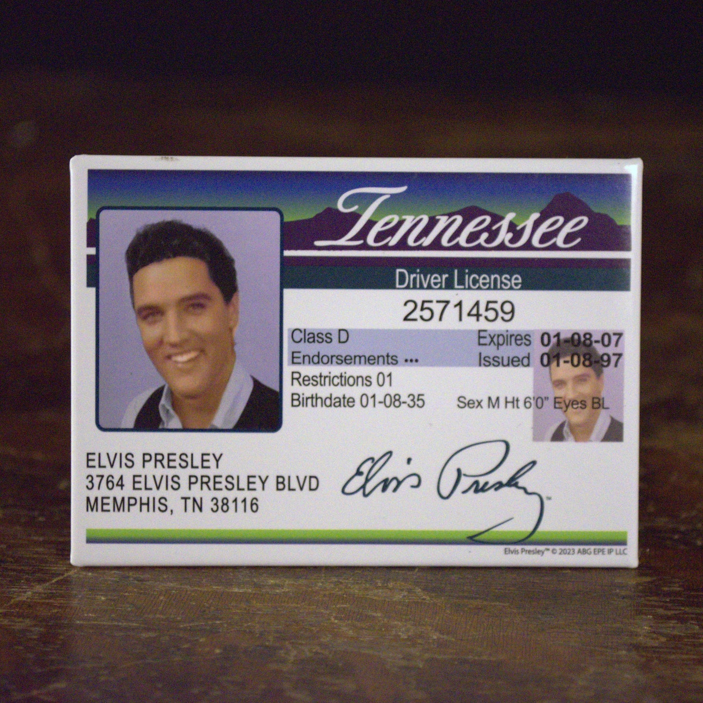 Elvis Driver's License Magnet