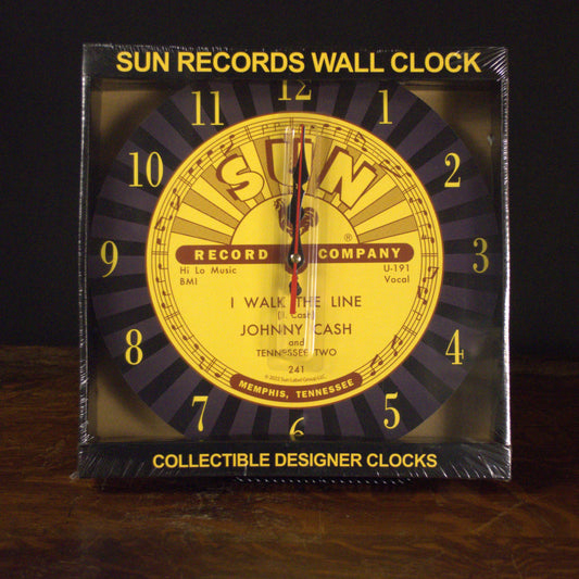 Johnny Cash "I Walk the Line" Sun Studios Wall Clock