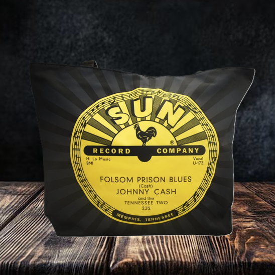 Sun Records Tote Bag Johnny Cash Folsom Prison
