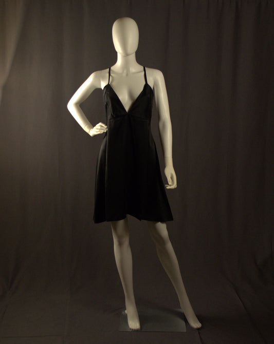 Short Empire Waist Gown Black