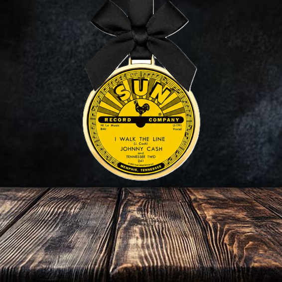Sun Record Ornament Johnny Cash I Walk The Line