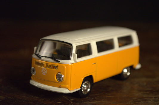 Orange Volkswagen Type 2 Bus Die Cast 1/42 Scale