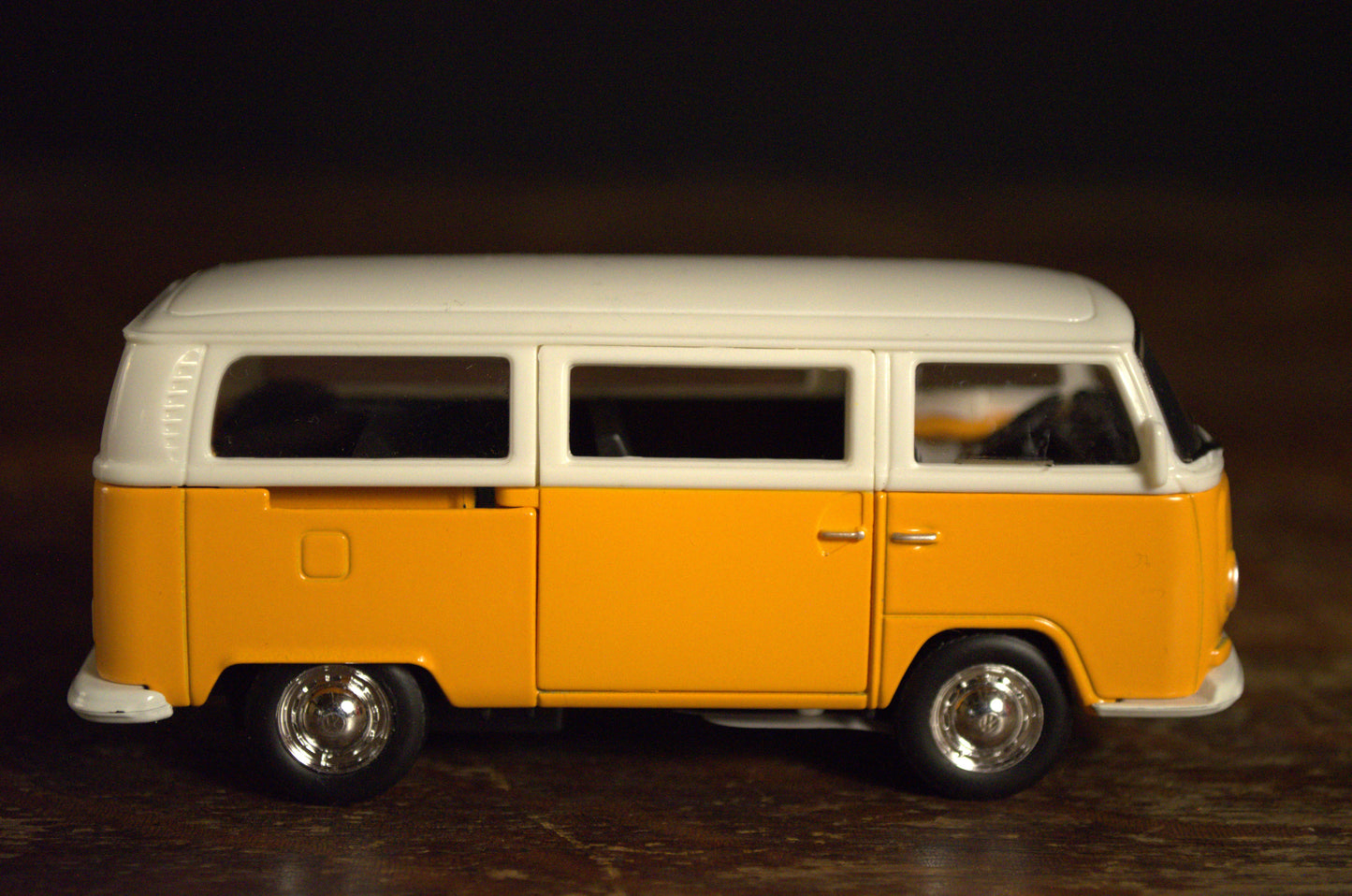Orange Volkswagen Type 2 Bus Die Cast 1/42 Scale
