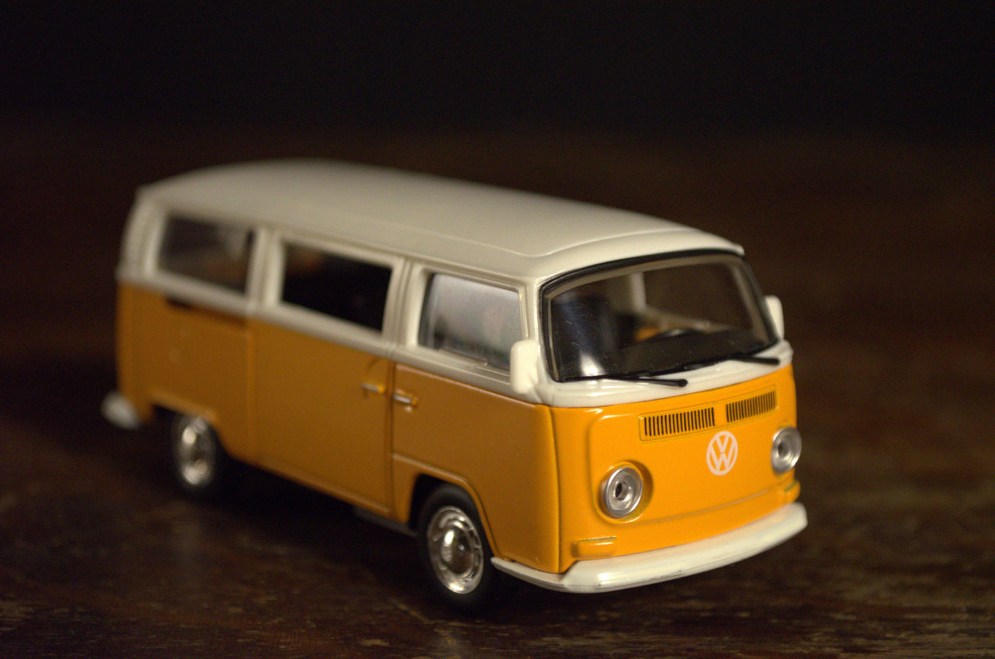 Orange Volkswagen Type 2 Bus Die Cast 1/42 Scale