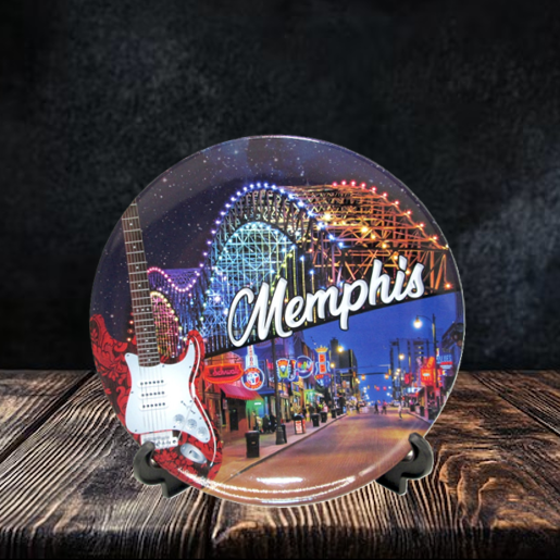Memphis Plate - Bridge Lights